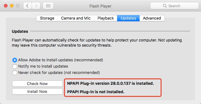 download latest adobe flash player for mac 10.5.8